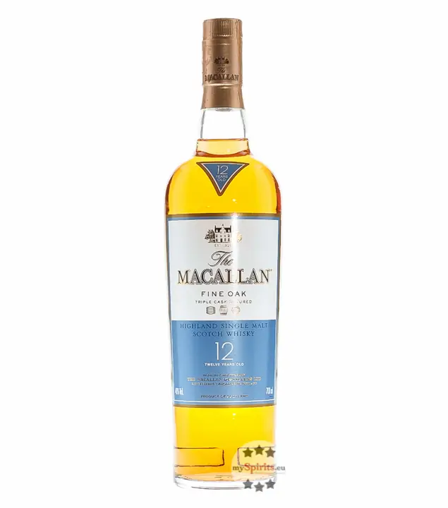 Macallan 12 Years Old Fine Oak Highland Single Malt Scotch Whisky – Triple Cask Matured / 40 % vol. / 0,7 Liter-Flasche