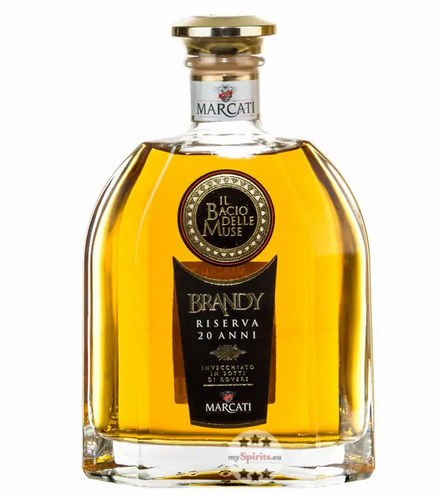 Marcati Brandy 20 Jahre „Il Bacio delle Muse“ / 40 % Vol. / 0,7 Liter-Flasche