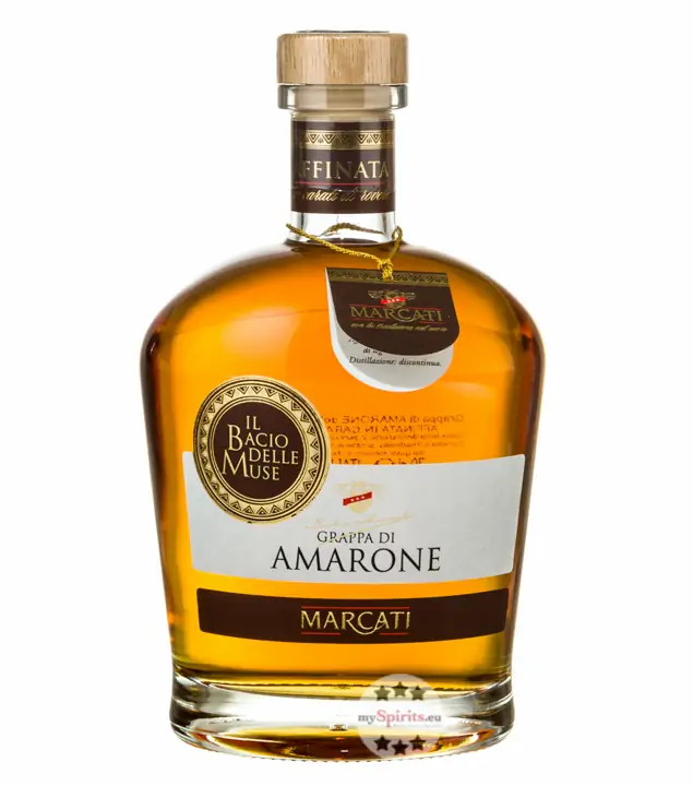 Marcati Grappa Amarone Affinata in Carati di Rovere „Il Bacio delle Muse“ / 40 % Vol. / 0,7 Liter-Flasche
