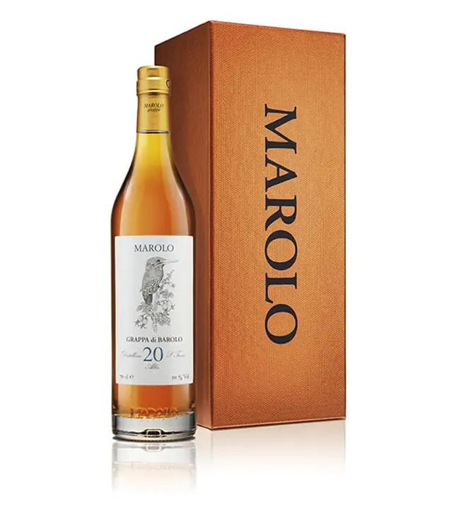 Marolo: Grappa di Barolo Barrique 20 Jahre / 50 % vol / 0,7 Liter-Flasche