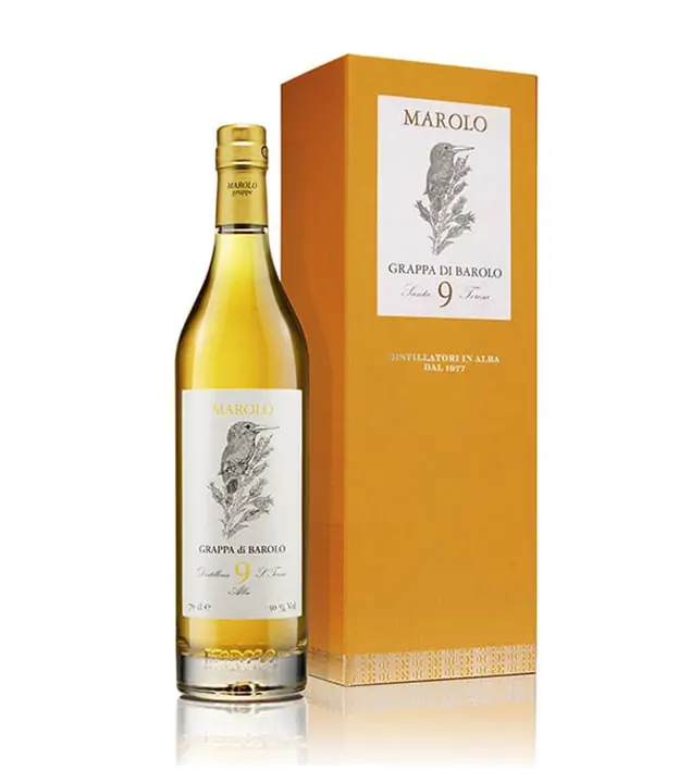 Marolo: Grappa di Barolo Barrique 9 Jahre / 50 % vol / 0,7 Liter-Flasche