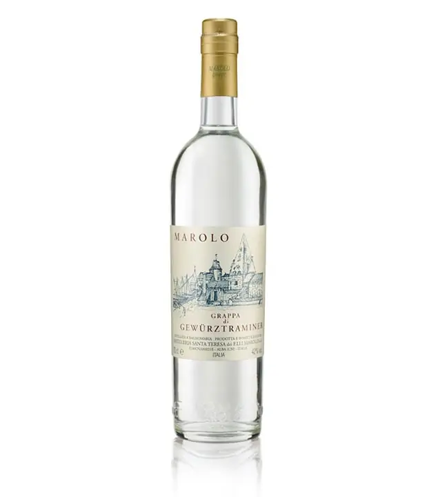 Marolo: Grappa di Gewürztraminer / 42 % vol / 0,7 Liter-Flasche