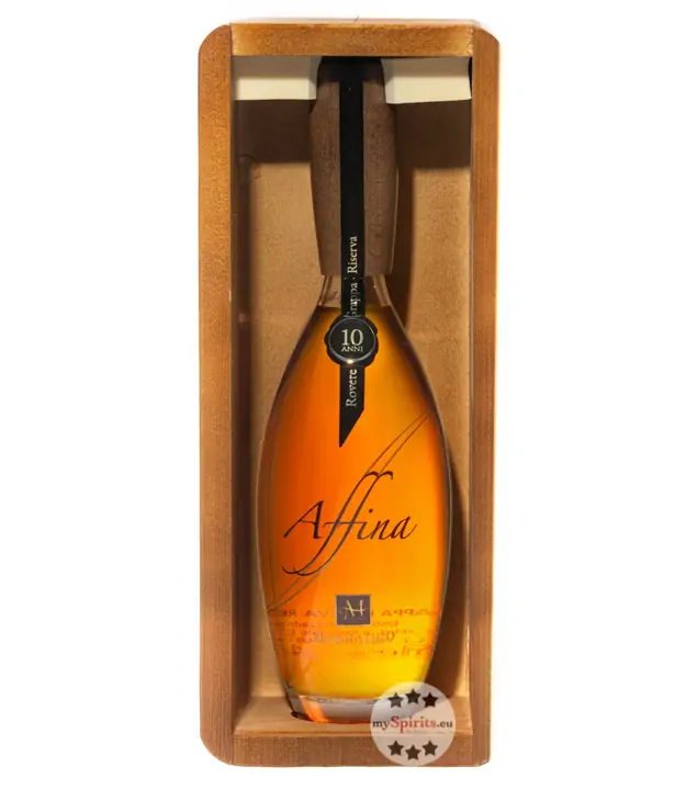 Marzadro Grappa Affina Riserva Rovere / 46,5 % Vol. / 0,35 Liter-Flasche in Holzschatulle