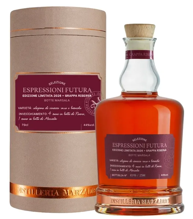 Marzadro Espressioni Futura Edition / 44 % Vol. / 0,7 Liter-Flasche in Geschenk-Dose