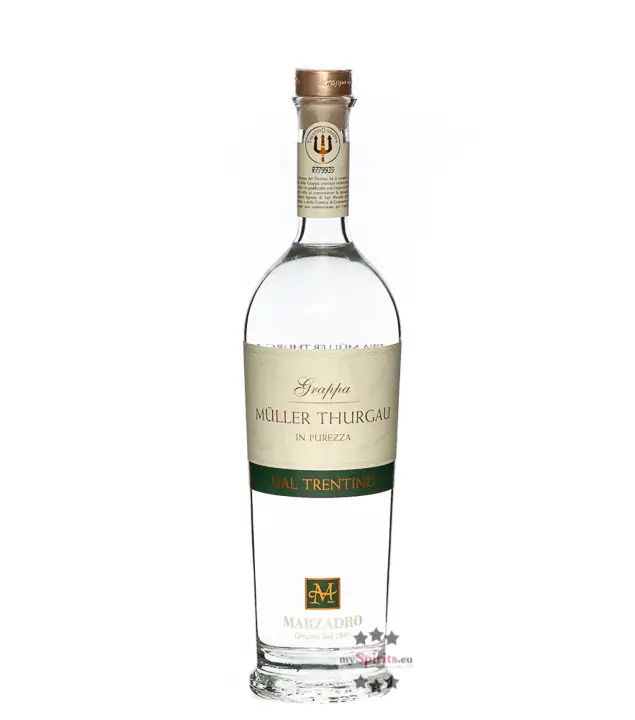 Marzadro Grappa Müller Thurgau in Purezza / 41 % Vol. / 0,7 Liter-Flasche
