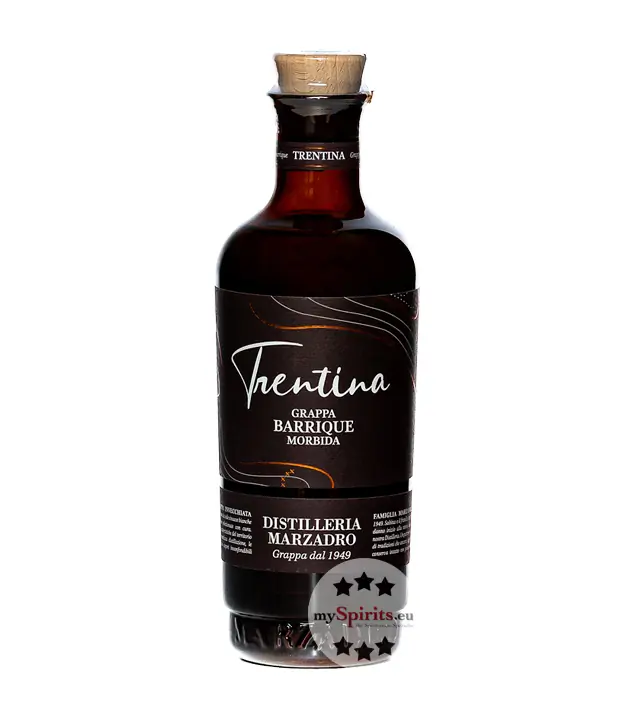 Marzadro: La Trentina Barrique Grappa Morbida / 41 % Vol. / 0,2 Liter-Flasche