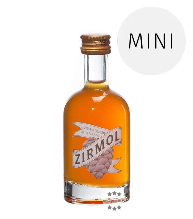 Marzadro Zirmol Zirbenlikör Miniatur / 30 % Vol. / 0,05 Liter-Flasche