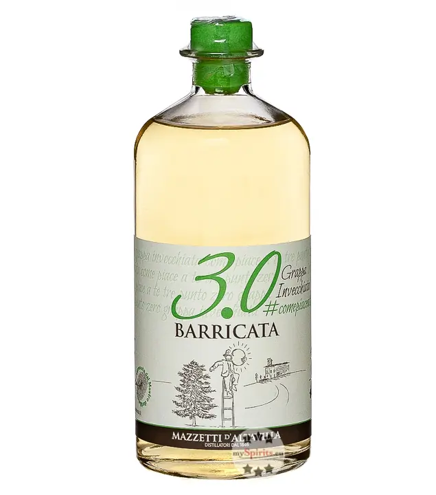Mazzetti Grappa 3.0 Grappa Barricata / 40 % Vol. / 0,7 Liter-Flasche