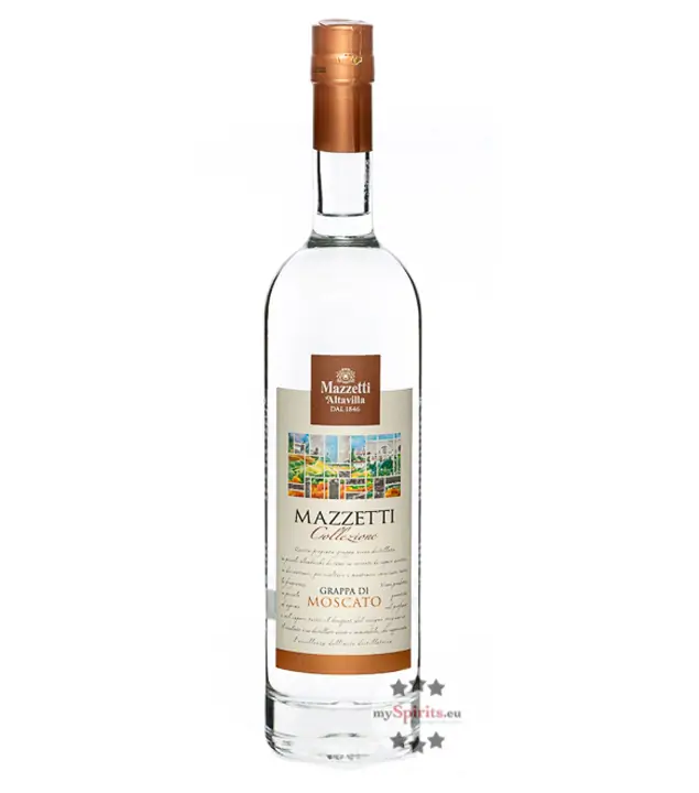 Mazzetti Collezione Grappa di Moscato / 43 % Vol. / 0,7 Liter-Flasche