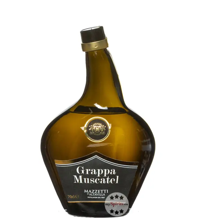 Mazzetti d’Altavilla Grappa Muscatel / 43 % Vol. / 0,7 Liter-Flasche in Baumwollbeutel