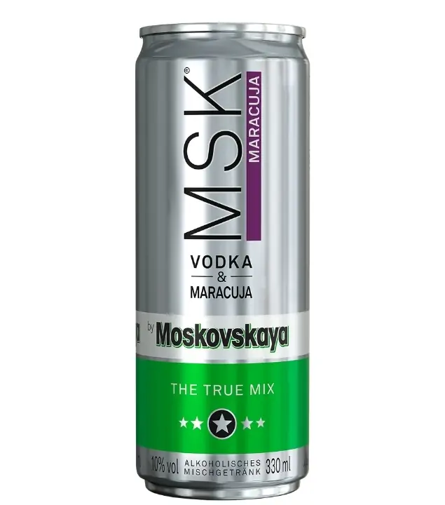 Moskovskaya Vodka & Maracuja RTD / 10 % vol / 0,33 Liter-Dose inkl. 0,25 € Pfand