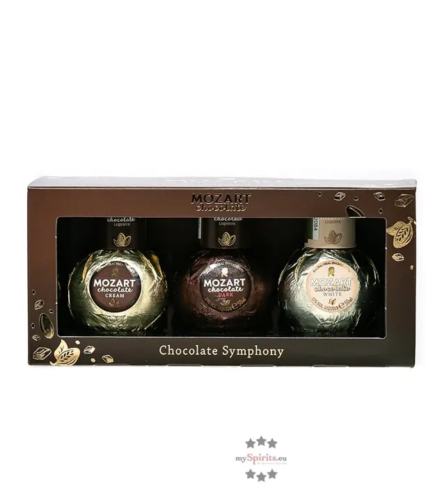 Mozart Chocolate: Trio Geschenkset / 15 - 17 % vol / 3 x 0,05 Liter-Flasche