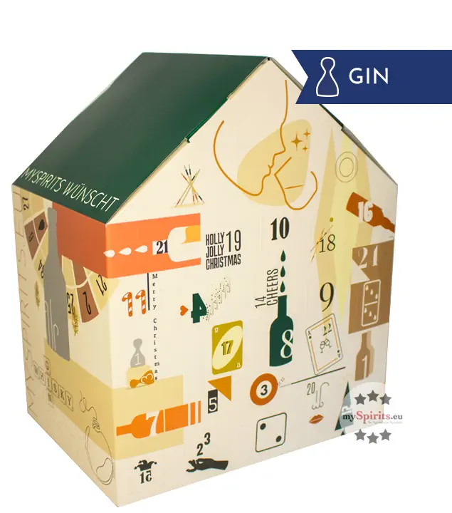 mySpirits Gin Adventskalender Premium Selection / 40-57 % Vol. / 24 x 0,02l + mySpirits kleines Nosingglas
