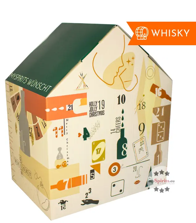 mySpirits Whisky Adventskalender Premium Selection / 40-48 % Vol. / 24 x 0,02l + mySpirits kleines Nosingglas