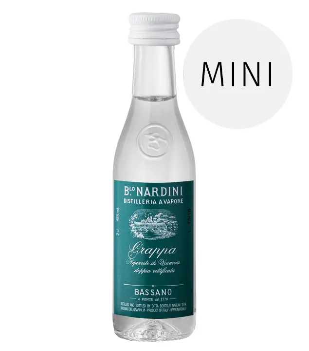 Nardini: Grappa Bianca 40° / 40% Vol. / 0,03 Liter-Flasche