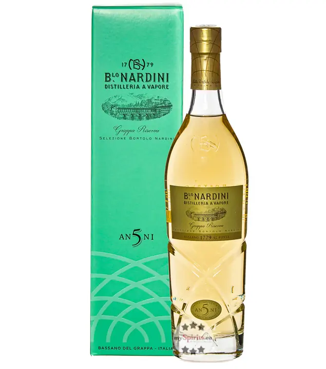Nardini Grappa Riserva 5 Jahre Selezione Botolo Nardini / 42 % Vol. / 0,7 Liter-Flasche in Geschenkkarton