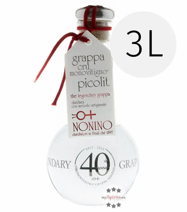 Nonino Grappa Cru Monovitigno Picolit / 50 % Vol. / 3,0 Liter-Flasche