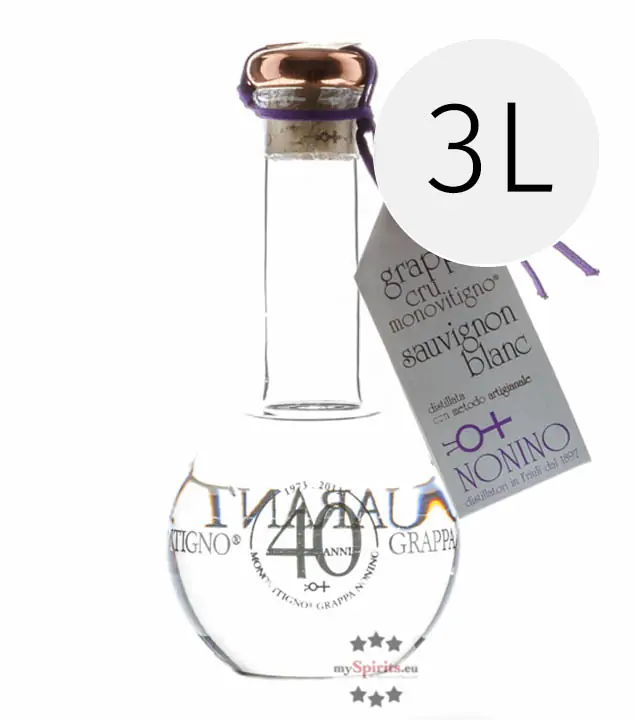 Nonino Grappa Sauvignon Blanc Cru Monovitigno / 45 % Vol. / 3,0 Liter-Flasche