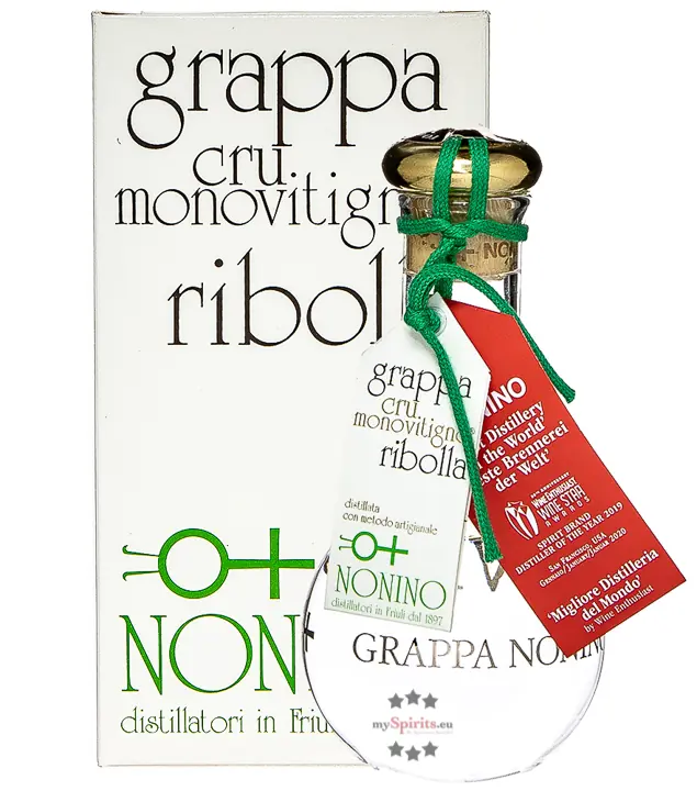 Nonino Grappa Cru Monovitigno Ribolla – Grappa aus Ribolla-Trester / 45 % Vol. 0,2 Liter-Flasche