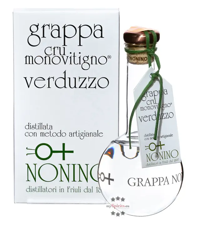 Nonino Grappa Cru Monovitigno Verduzzo - Grappa aus italienischen Verduzzo-Trestern / 45 % Vol. 0,5 Liter-Flasche