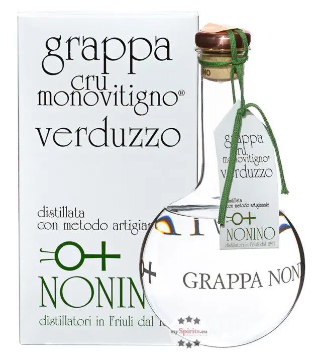 Nonino Grappa Cru Monovitigno Verduzzo - Grappa aus sortenreinen Verduzzo-Trestern / 45 % Vol. 1,0 Liter-Flasche