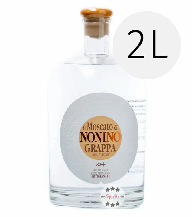 Nonino Il Moscato di Nonino Grappa Monovitigno - Sortenreiner Muskateller-Grappa / 41 % Vol. 2,0 Liter-Flasche