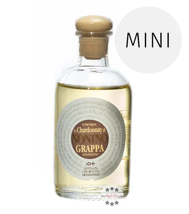 Grappa Nonino In barriques lo Chardonnay di Nonino Grappa Monovitigno / 41% Vol. / 0,1 Liter-Flasche