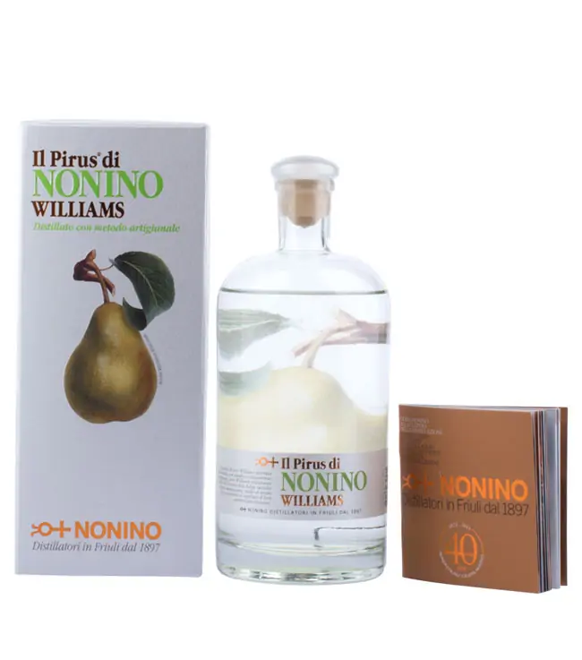 Grappa Nonino: Pirus di Nonino Williams Birnen-Brand / 43 % vol. / 0,7 Liter-Flasche im Geschenk-Karton