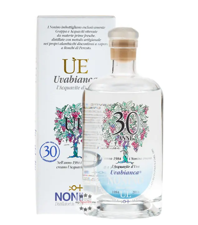 Nonino ÙE Uvabianca Traubenbrand - Traubendestillat aus Italien / 38 % Vol. 0,35 Liter-Flasche