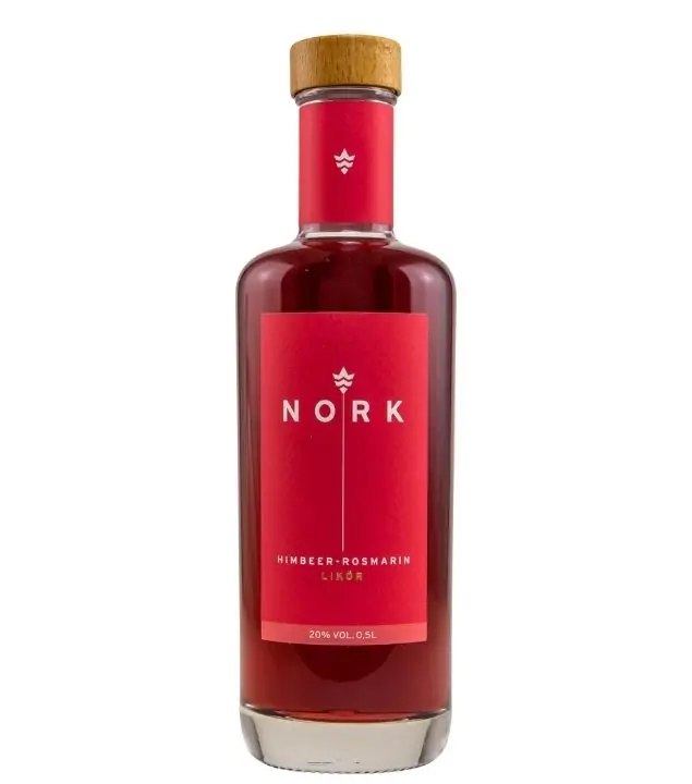 Nork Himbeer-Rosmarin Likör / 20 % vol / 0,5 Liter-Flasche