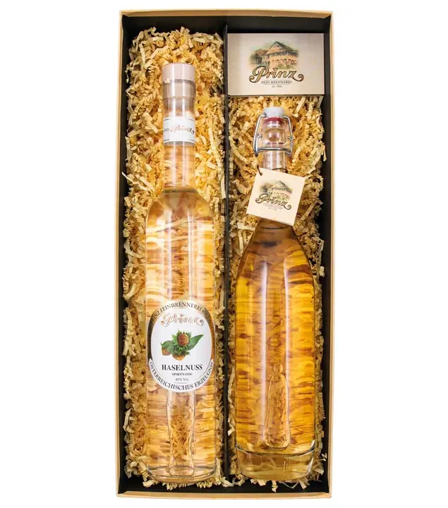 Prinz: Geschenk-Set "Nuss-Genuss" / 41 x 40 % Vol. / 2 x 0,5 Liter-Flasche