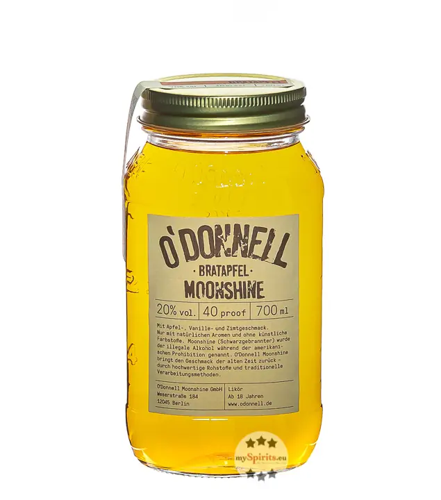 O'Donnell Bratapfel Moonshine Likör / 20 % Vol. / 0,7 Liter-Flasche