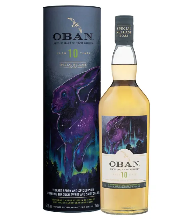 Oban 10 Years Single Malt Whisky Special Release 2022 / 57,1 % Vol. / 0,7 Liter-Flasche in Geschenkdose