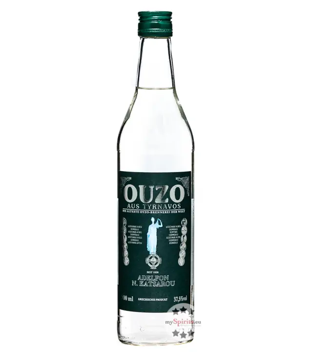 Katsaros Ouzo Tirnavou green / 37,5 % vol / 0,7 Liter-Flasche