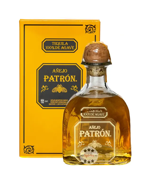 Patrón Tequila Añejo / 40 % Vol. / 0,7 Liter-Flasche in Karton