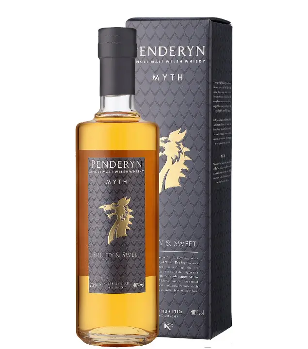 Penderyn Myth Single Malt Welsh Whisky / 41 % Vol. / 0,7 Liter-Flasche in Geschenkbox