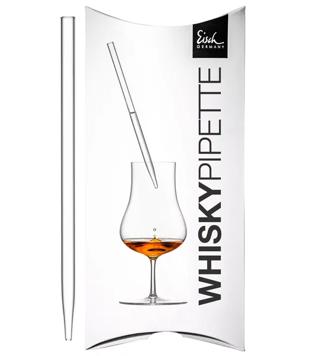 Eisch: Whisky-Pipette Gentleman klar im Geschenkkarton / L: 170 mm, Ø 8 mm
