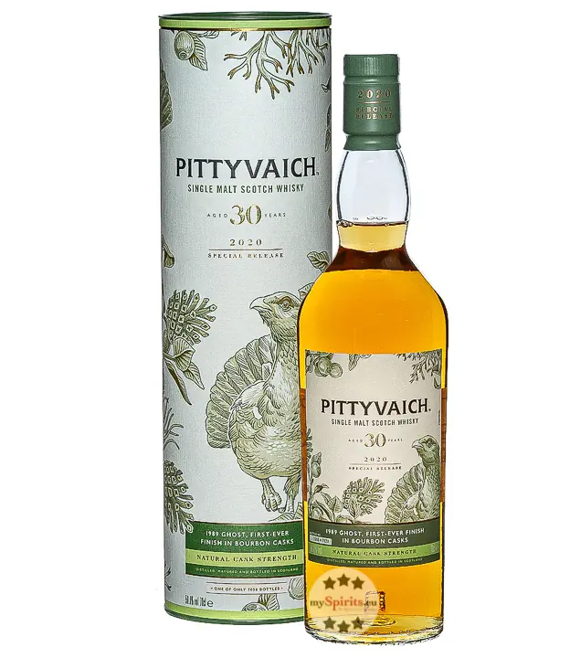 Pittyvaich 30 Jahre Single Malt Scotch Whisky Special Release 2020 Natural Cask Strength / 50,8 % Vol. / 0,7 Liter-Flasche in Geschenkdose