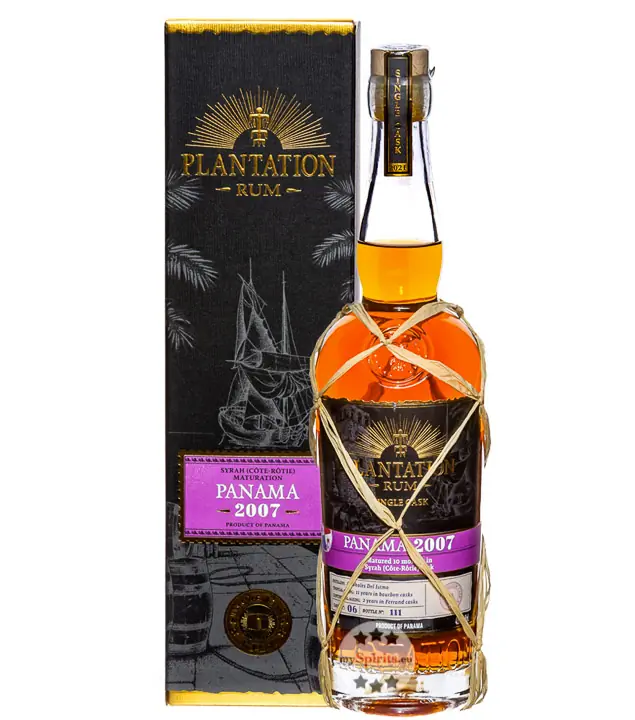 Plantation Panama 2007 Rum Syrah Côte Rôtie Maturation / 45,8 % Vol. / 0,7 Liter-Flasche in Geschenkkarton