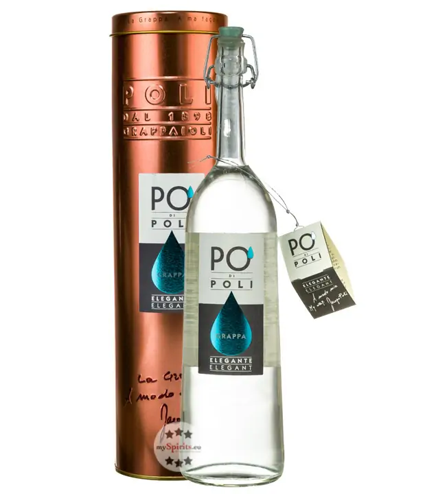 Poli Po’Di Poli Grappa Elegante / 40 % Vol. / 0,7 Liter-Flasche in Geschenkdose