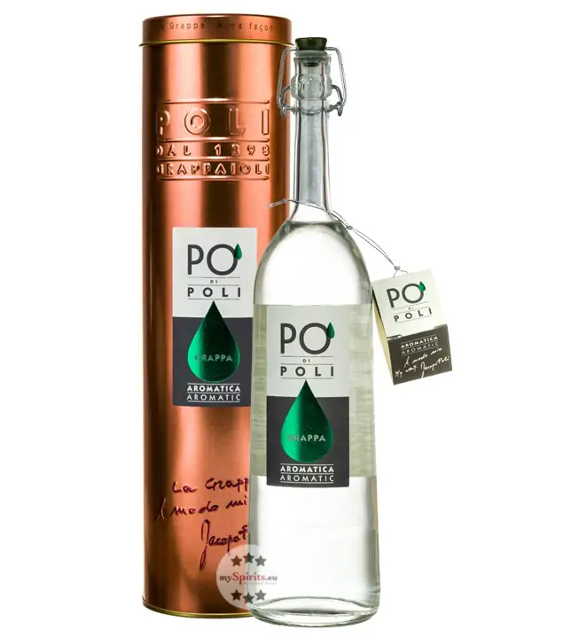 Poli Po’Di Poli Grappa Aromatica / 40 % Vol. / 0,7 Liter-Flasche in Geschenkdose