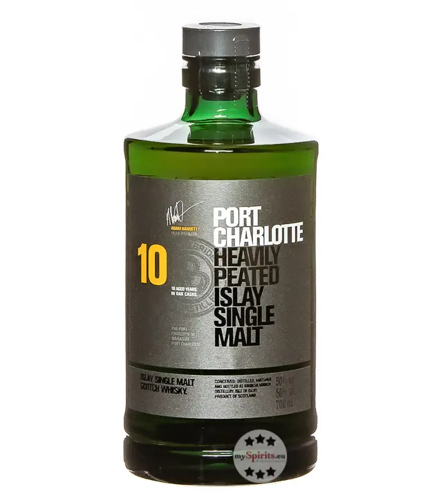 Port Charlotte 10 Jahre Heavily Peated Islay Single Malt Scotch Whisky / 50 % Vol. / 0,7 Liter in Geschenkdose