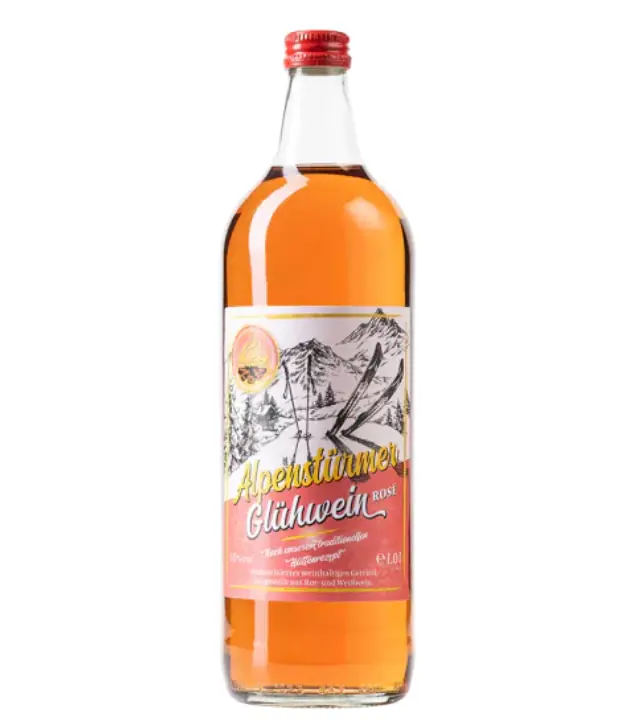 Prinz Alpenstürmer Glühwein Rosé / 10 % vol / 1,0 Liter-Flasche