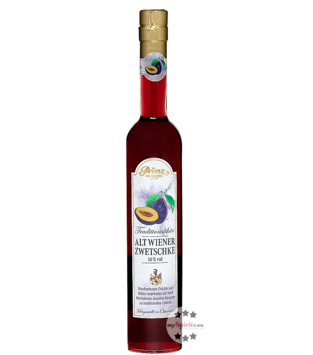 Prinz: Alt. Wiener Zwetschken-Likör / 16% Vol. / 0,5 Liter - Flasche