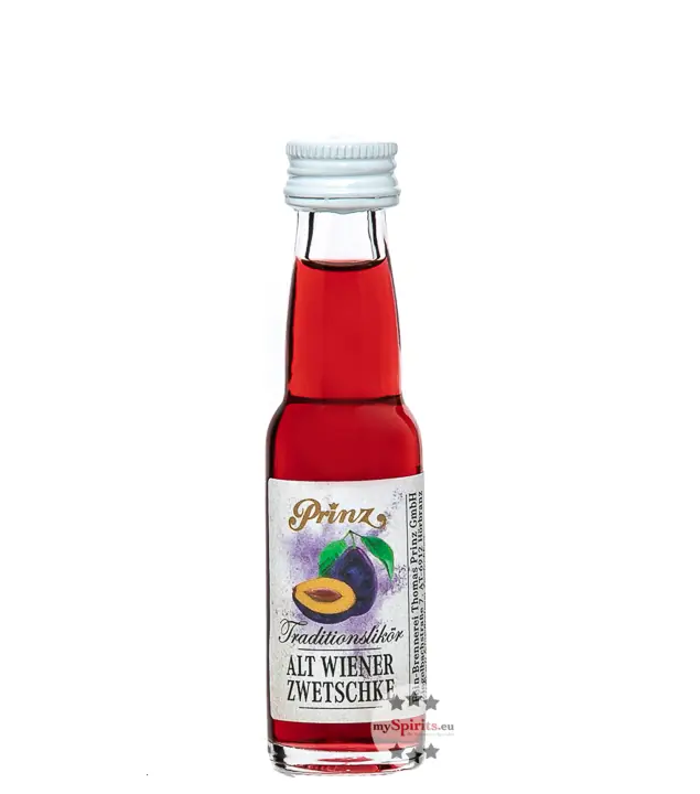 Prinz: Alt Wiener Zwetschken-Likör / 16% Vol. / 0,02 Liter - Flasche