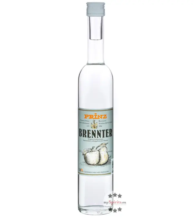 Prinz Brennter Obstbrand aus Äpfeln & Birnen / 41 % Vol. / 0,5 Liter-Flasche