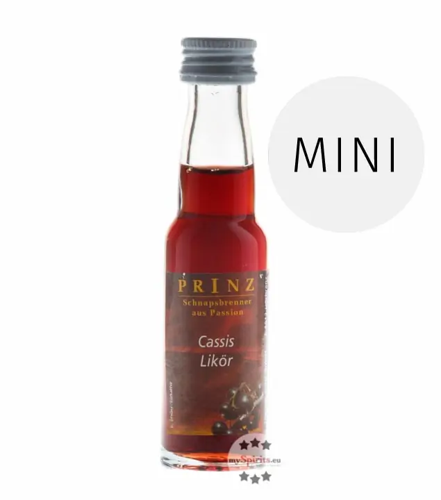 Prinz: Cassis-Likör / 20% Vol. / 0,02 Liter - Flasche