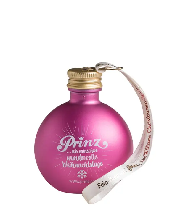 Prinz: Christbaumkugel mit Nobilady Orange-Kokos Liqueur / 17,7 % Vol. / 0,04 Liter-Flasche 
