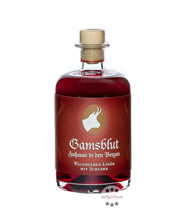 Prinz Gamsblut – Waldbeeren-Likör mit Schlehe / 23 % Vol. / 0,5 Liter-Flasche