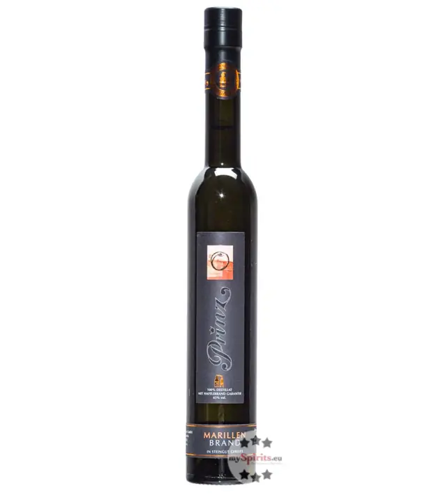Prinz: Hafele Marillen Brand - im Steingut gereift / 43 % Vol. / 0,35 Liter - Flasche